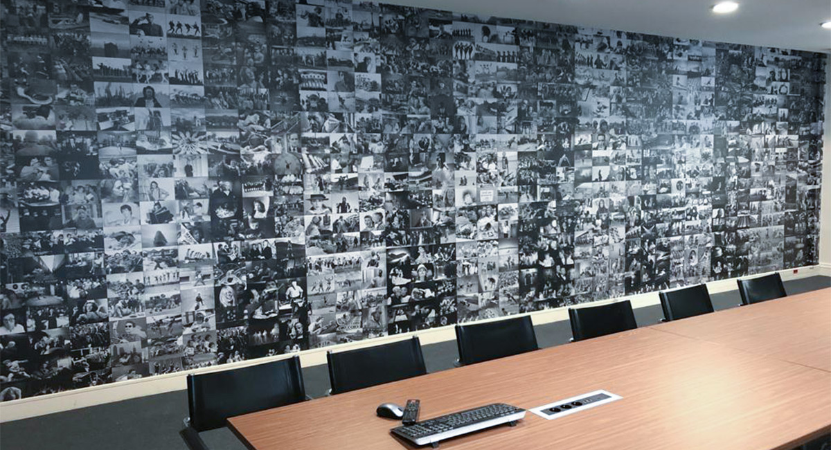 Digitally printed wall coverings for Getty Images